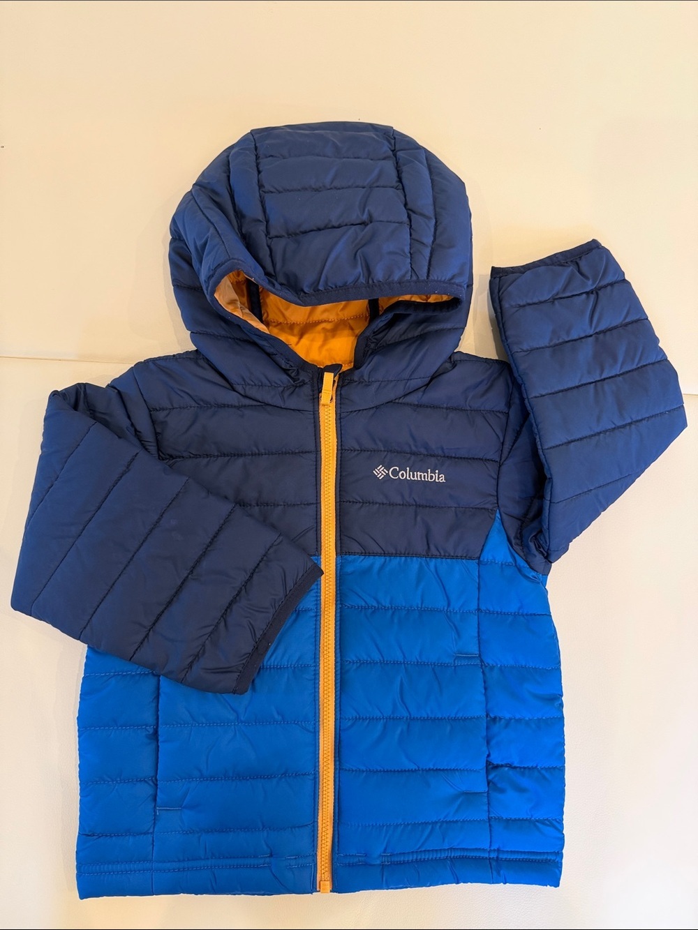 Columbia Kids' Toddler Two-Tone Hooded Puffer Jacket - Navy & Royal Blue